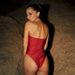 Women's Sexy Rhinestone One Piece Swimsuit European American Style Solid Color Nylon New Export Design 2025_ecoleips.com
