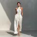 Women's Clothing Summer Women's Sleeveless Slim Fit Dress Elegant Pure White Clothing For Formal & Casual For Women_ecoleips.com