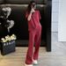 Women's European Style Sportswear Set Summer Lazy Loose Slimming Youthful Short Sleeved Wide Leg Pants Two Piece Fashionable Outfit_ecoleips.com