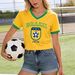 Style Football Jersey Short Sleeve T-Shirt – Breathable Polyester, V-Neck, Trendy Print For Sports & Casual Wear_ecoleips.com