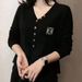 De Velvet Fall And Winter Women's Large Size Loose Net Red Bottoming Shirt Double-Sided Velvet Thin Ageing V-Necked_ecoleips.com