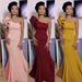 Women's solid color asymmetrical breast-showing dress women's sexy cocktail party evening dress_ecoleips.com