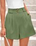 2025s 2025 Summer New High Waist Fashion Casual Shorts Solid Color Comfortable With Pockets Women's Wear_ecoleips.com