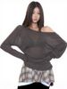 See Through Long Sleeve Oversize T Shirt Women Sexy Back Bandage Off Shoulder Top Female Basic Long Tees Korean Chic Lady New_ecoleips.com