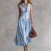Women's Slim Fit Maxi Dress Sleeveless Notched Collar Long Dress Parisian Elegance_ecoleips.com