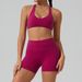 Hearuisavy Fitness Set 2Pcs Women Gym Sports Bra Running Sports Shorts With Pockets High Impact Breathable Racerback Yoga Tops_ecoleips.com