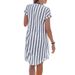Women's Clothing Women's Fashion Summer Shirt Loose Casual Temperament Striped Top_ecoleips.com