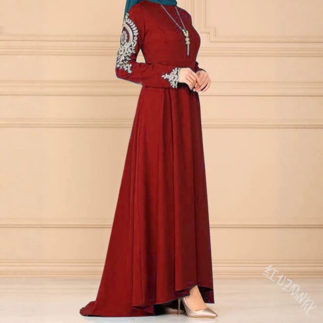 Yiduoduo Dress Embroidered Elegant Dress With Irregular Hem Pp1024 Style_ecoleips.com