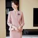 Women's Formal Purple Suit For News Broadcasting Entrance Exam On Camera Attire Female Host Competition Outfit Speech Contest_ecoleips.com