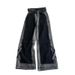 Women's Clothing Gray Gradient Cuffed Retro Distressed Jeans For Women Spring Design High Waist Loose Slim Straight Floor Length Pants_ecoleips.com