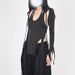 Solid Color Streetwear Hooded Crop Top With Detachable Lanyard | Y2k Aesthetic Slim Fit T-Shirt For Women_ecoleips.com