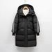 Women's Winter New Fashion Korean Version Medium And Long Coffee Color Retro White Duck Down Jacket Hooded And Thickened_ecoleips.com
