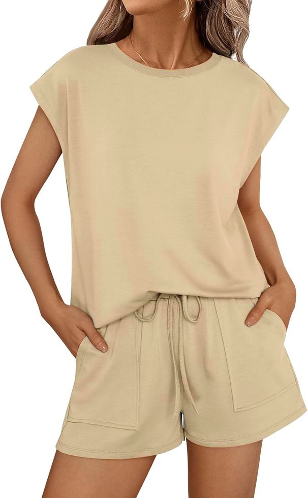Women's Spring/Summer Two Piece Set Round Neck Loose Short Sleeve New Style_ecoleips.com