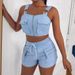 Women's Clothing suspender vest + shorts set_ecoleips.com