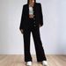 Women's Clothing Simple Solid Color Shirt Wide Leg Trousers Casual Suit_ecoleips.com