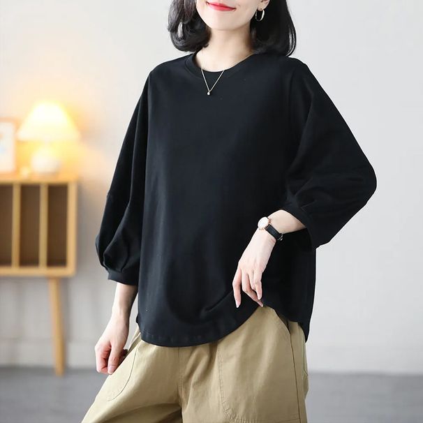 A Solid-Color, Minimalist T-Shirt With Artistic And Retro Design Features; Perfect For Spring And Summer Occasions. It's_ecoleips.com