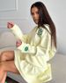 2025 Spring New Half-Zip Sweatshirt Women Embroidered Loose Polo Collar Pullover Academy Style Pleated Skirt Set_ecoleips.com