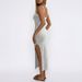 Women's Clothing Women's Sexy Halter Neck Bodycon Maxi Dress Spring Summer For Formal & Casual For Women Spring Summer_ecoleips.com