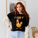 Funny F-Caw-F Shirt, Rooster Meme Shirt, Sassy Bird Lover Shirt, Moonlit Raven Shirt, Black Bird Shirt, Chicken Meme Shirt_ecoleips.com