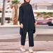 Shirt For Women Malaysian Muslim Women's Clothing Plus Size Fashion Casual Two-Piece Set_ecoleips.com