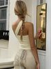 Hugcitar One Shoulder Halter Solid Patchwork Star Backless Sexy Crop Tank Top Fashion Women Clothings Streetwear Vacation_ecoleips.com