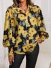 Women's Floral Print Lapel Long Sleeve Shirt Spring/Autumn Casual Fashion Blouse England Style Elegant_ecoleips.com