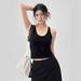 Aria Basics Aria Basics 2026 Model Women's Summer Halter Neck Tank Top, Elastic Sleeveless Camisole For Outer Wear, Short Top That Covers Side_ecoleips.com