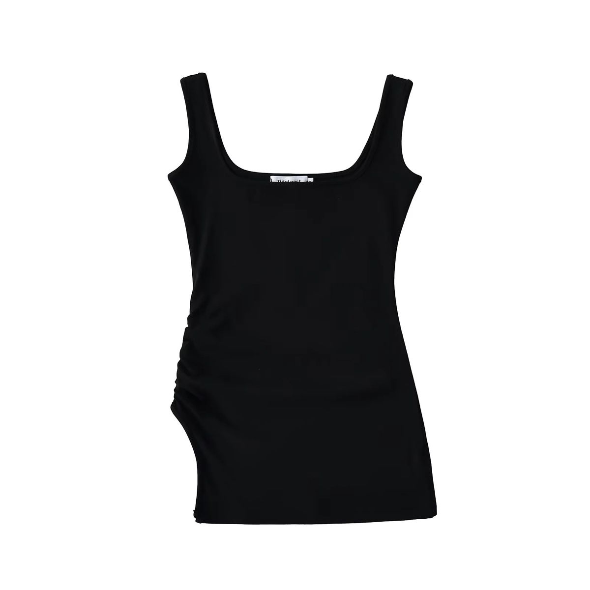 Women's Clothing Square Collar Irregular Side Pleated Camisole Sports Elastic Waist Slightly Flared Pants Two Piece Suit_ecoleips.com