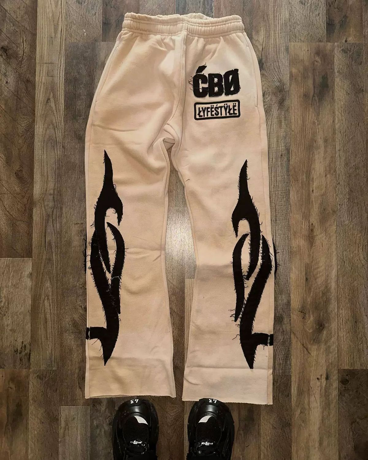 Men's Women's Wide Leg Pants Set American Style Export Trendy Brand Hooded Sweatshirt 3D Printed Lettering Autumn Winter Pockets_ecoleips.com