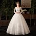 Women's Clothing Lightweight Wedding Dress Long Sleeve Petite Simple Court Style Elegant Main For Travel Photography_ecoleips.com