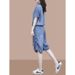 2025 New Denim Casual Professional Suit For Women Summer Belly Covering Slimming Thin Seven-point Wide-leg Pants_ecoleips.com