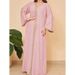 Women's Clothing Gold Stamped Dubai Long Robe Dress_ecoleips.com