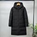 Unisex Long Down Coat With Hood - Windproof & Thermal Insulated Winter Jacket For Men & Women_ecoleips.com