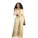 Women's Clothing Long Sleeved Casual Shirt & Wide Leg Pants Set Loose Fit Spring Autumn New Arrivals_ecoleips.com