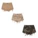 Classic Wilderness Denim Shorts - Camo Loose Fit Mid-Rise Casual Shorts For Women_ecoleips.com