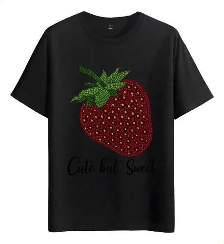 Women's T-Shirts Muscle Freaks Strawberry T-shirt Sweet Summer Fruit Style_ecoleips.com