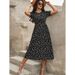 Real Shot In-stock Foreign Trade Cross-border 2025 New Spring-summer European And American Floral Holiday Style Dress_ecoleips.com