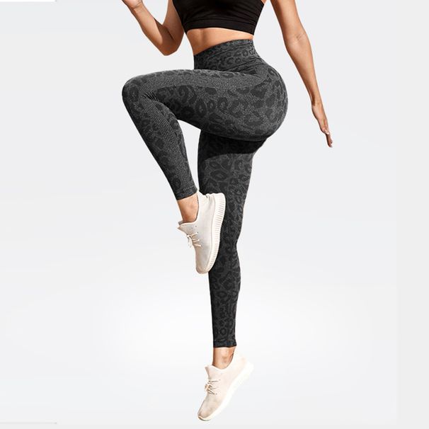 Women's Clothing New Seamless Yoga Fitness Suit Leopard Print Outer Wear High Waist Abdominal Slim Fit Peach Hip Sports Tights_ecoleips.com