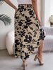 K Elegant Floral Ruffled Mid Length Irregular Skirt_ecoleips.com