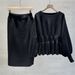 K Two-piece Set With Versatile Socialite Temperament, Lace-edged Sweater And High-waisted Slimming Skirt For Women._ecoleips.com