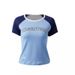 Women’s Clothing Spring New Products Women's Short Sleeved Round Neck Casual Letter Embroidery Simple Style T Shirt_ecoleips.com