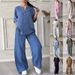 2025 European And American New Women's Clothing Fashion Solid Color Cotton And Linen Casual Suit Pants_ecoleips.com