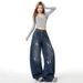 American High Street Style Ripped Jeans For Women, New Spring Collection, Loose Fit, Slimming, Three-dimensional Cut,_ecoleips.com