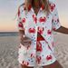 Women's Resort Style Printed Collared Shirt And Shorts Set Short Sleeve Style_ecoleips.com