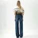 Orange Silk Women's Clothing#Retro Blue Narrow Wide-Leg Jeans For Women 2024 New High-Waisted Loose Straight Pants_ecoleips.com