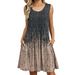 Women's Clothing Spring And Summer New Printed Vest Loose Pocket Dress Female Spot_ecoleips.com