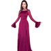 Women's Clothing Autumn Style Women's Tie Waist Ruffled Fitted Dress Gentle Breeze And Snow Flowy Fabric_ecoleips.com