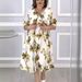 2026 Summer New European And American Women's Loose Round-Neck Fashion Short-Sleeve Printed Dress_ecoleips.com