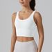 K V-shaped Beautiful Back Integrated Cup Sports Bra, Tight Fitting High Elasticity Running Fitness Yoga Suit Bra_ecoleips.com