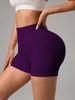 High-Waisted Non-Slip Seamless Sports Shorts For Women Peach Shaped Running Tight Fitting Yoga Fitness Three Quarter Length Pants_ecoleips.com